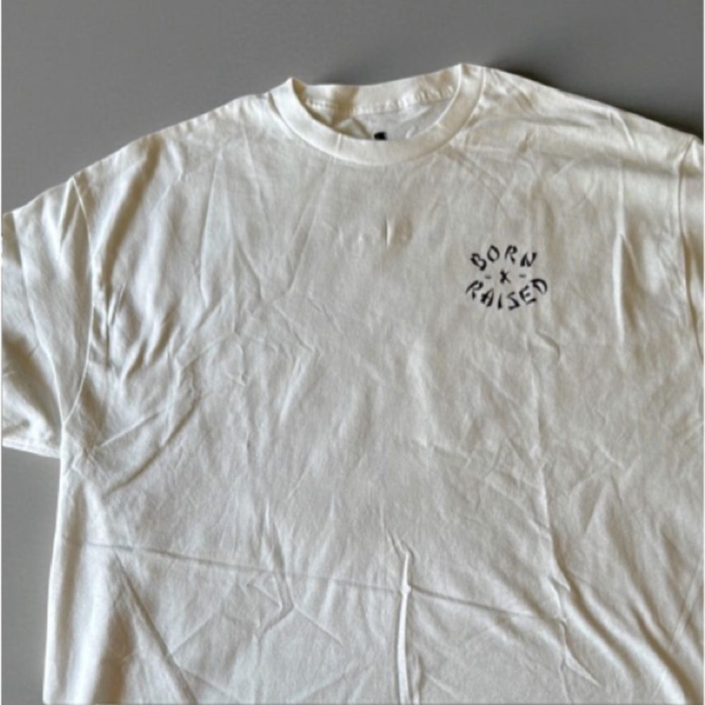 Born x Raised White Tee XXL Mens Streetwear Graphic Shirt LA Brand New